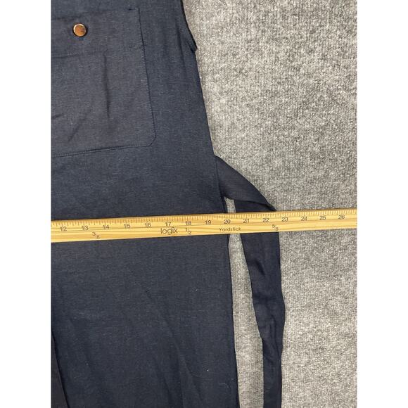 Zara Linen Navy Blue Sleeveless Button-down Maxi Shirt Dress Size XS - Picture 7 of 15